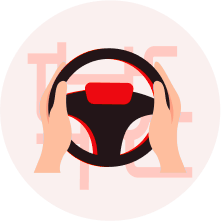 Car driving - Boy holding stearing - Driving Hub