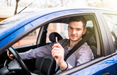 Driving Hub - Car driving - Boy driving a car - inexpensive driving schools